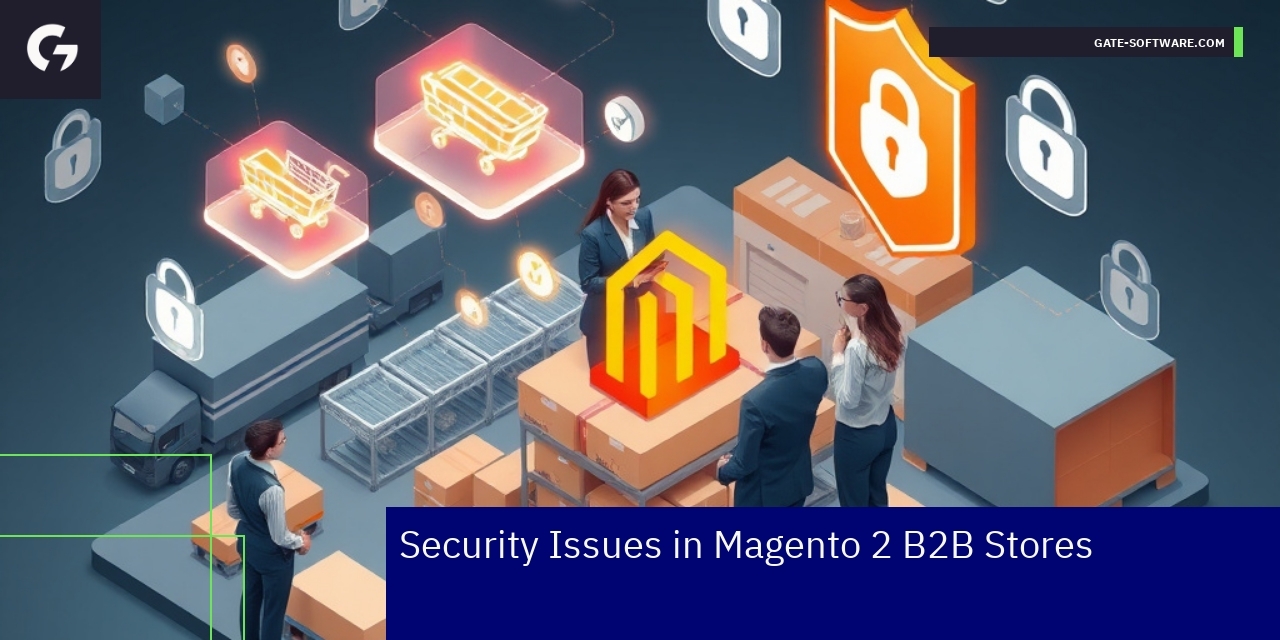 Security Challenges and Solutions in Magento 2 B2B Diagram showing Magento 2 B2B security concepts