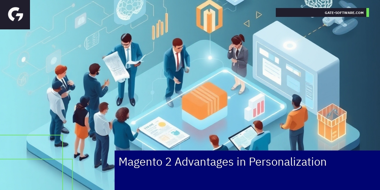 Magento 2 dashboard showing B2B personalization features