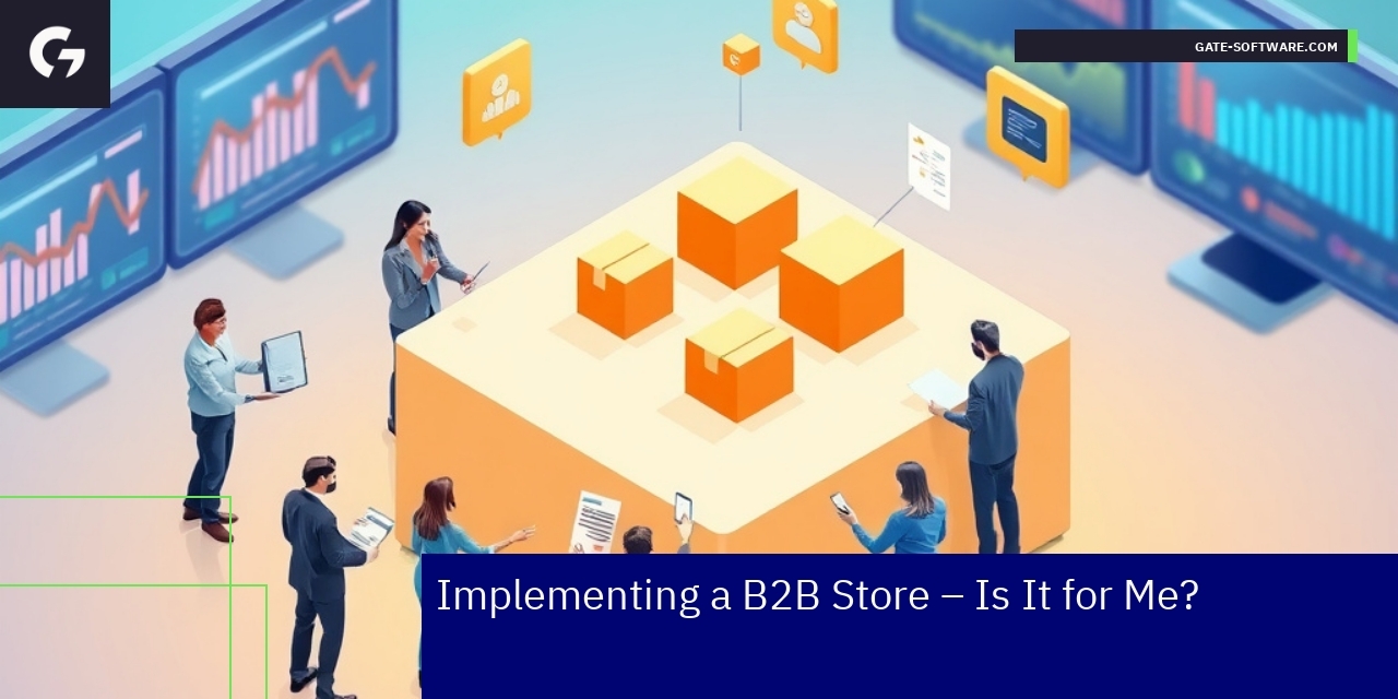 Benefits and Features of Implementing B2B Store Diagram showing B2B platform features and benefits