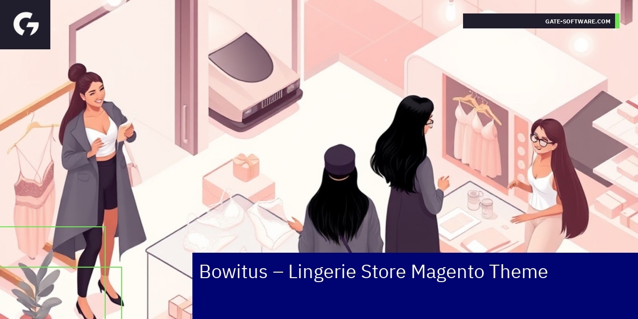 Magento lingerie store theme interface preview