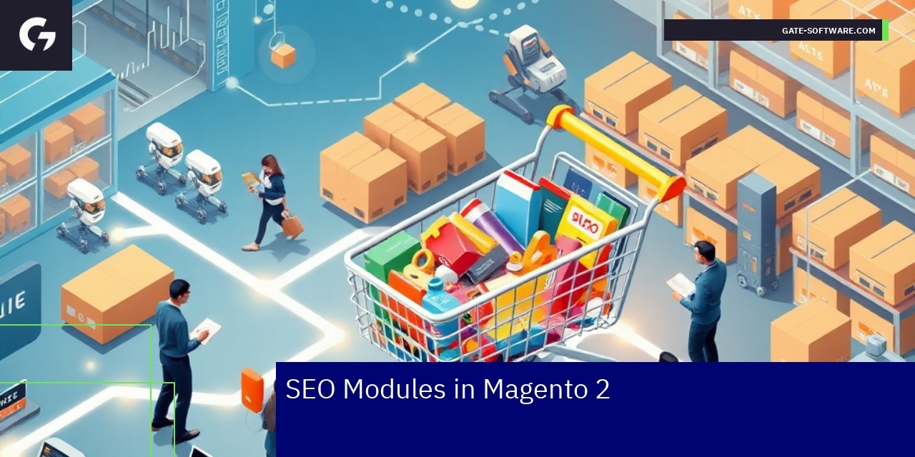 Diagram showing Magento SEO module features
