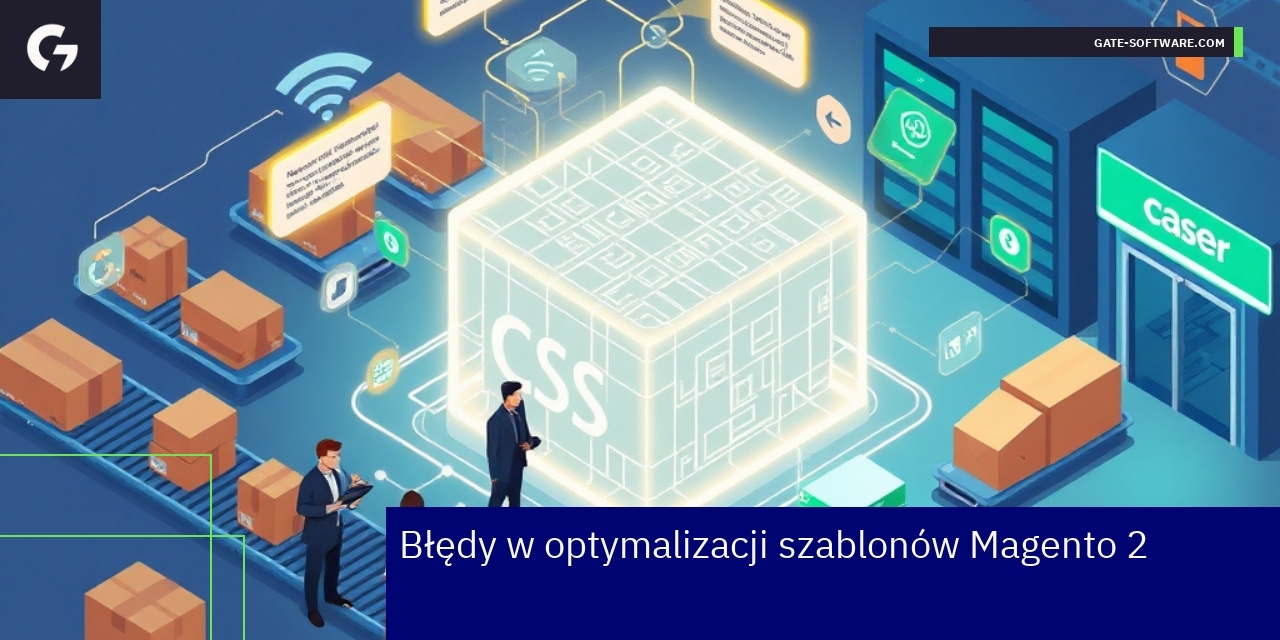 Ilustracja optymalizacji i błędów Magento 2