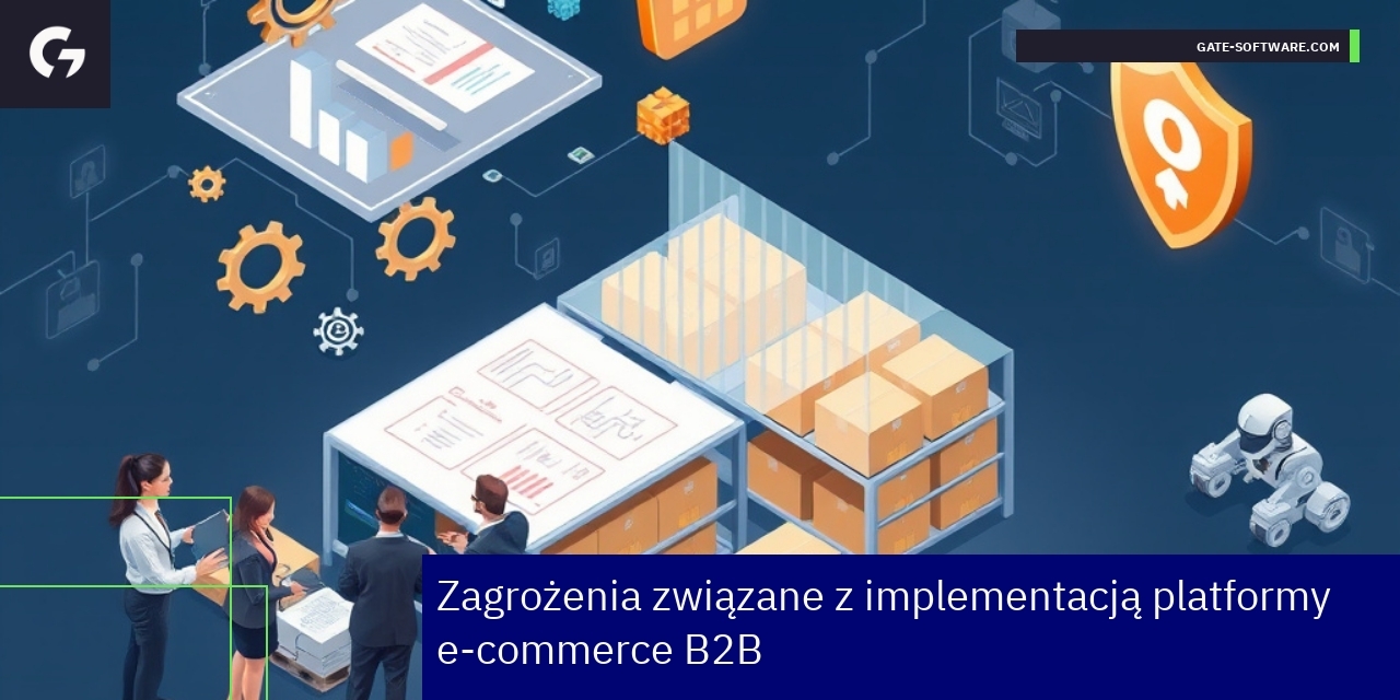 Schemat platformy e-commerce B2B z zabezpieczeniami