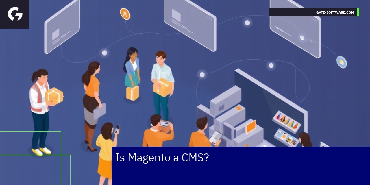 Magento platform showing CMS and eCommerce elements