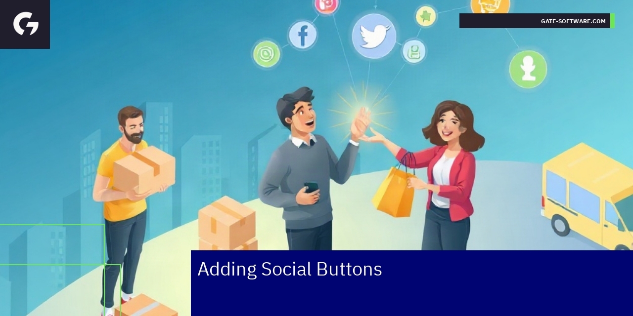 Magento 2 store with social sharing buttons displayed