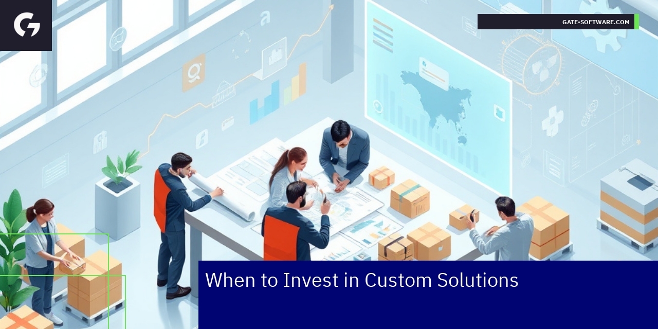 Custom Solutions Driving Business Efficiency and Innovation Diagram showing custom software workflow and integration