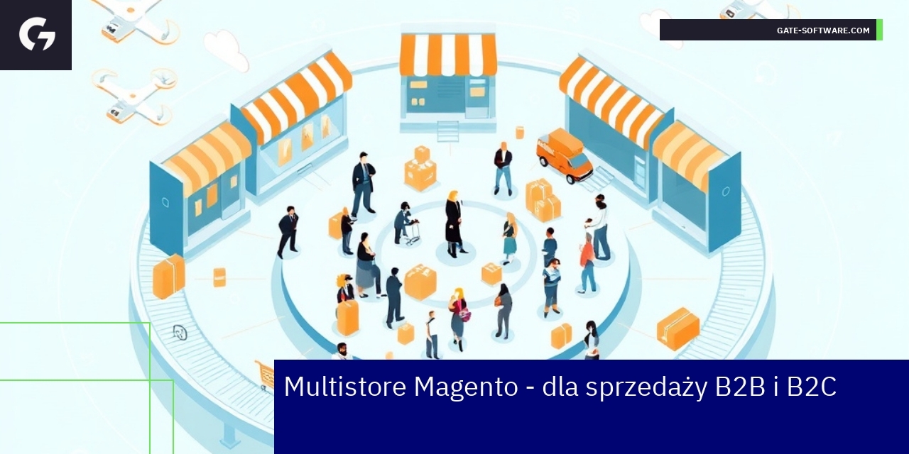 Schemat zarządzania wieloma sklepami Magento