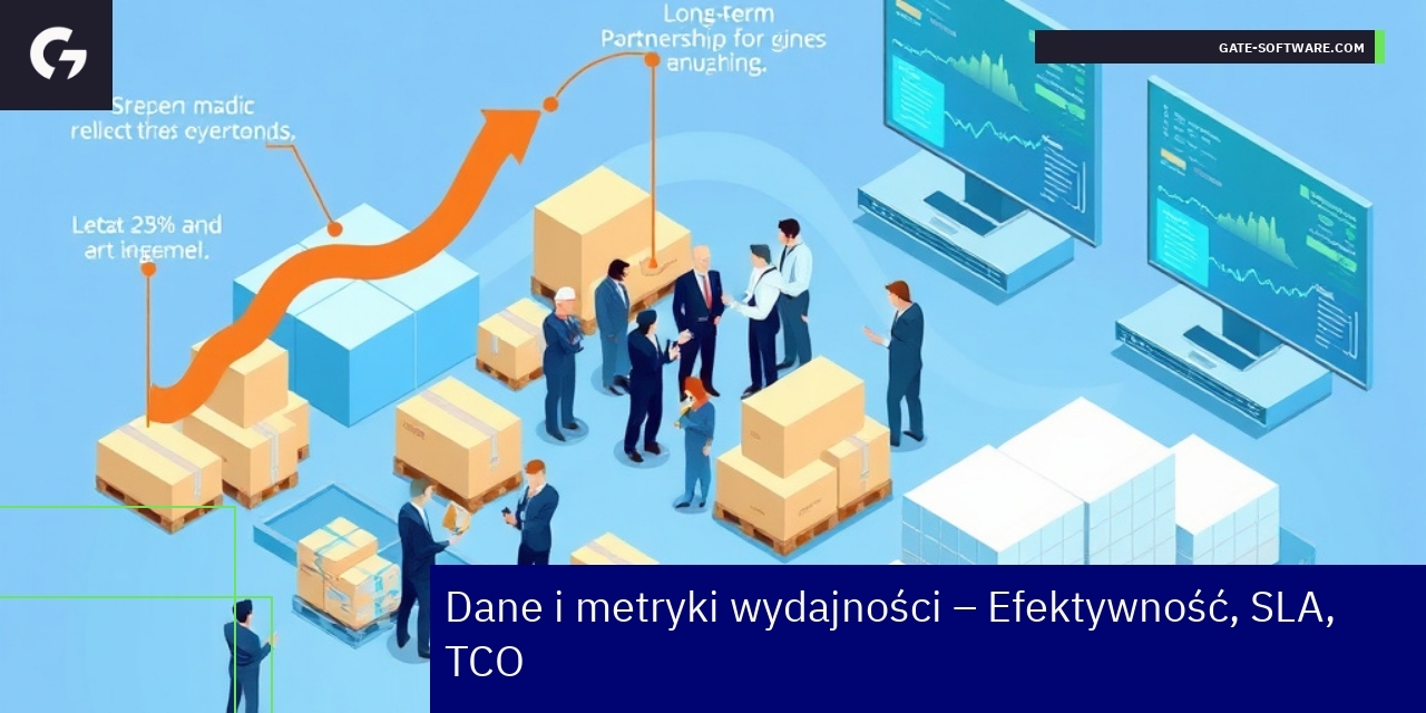 Wykresy pokazujące metryki SLA i TCO w projektach B2B