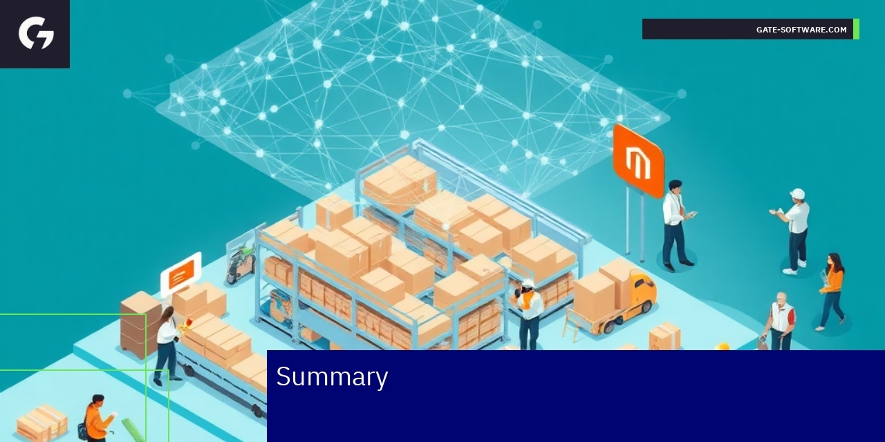 Magento 2 platform with integration and support icons