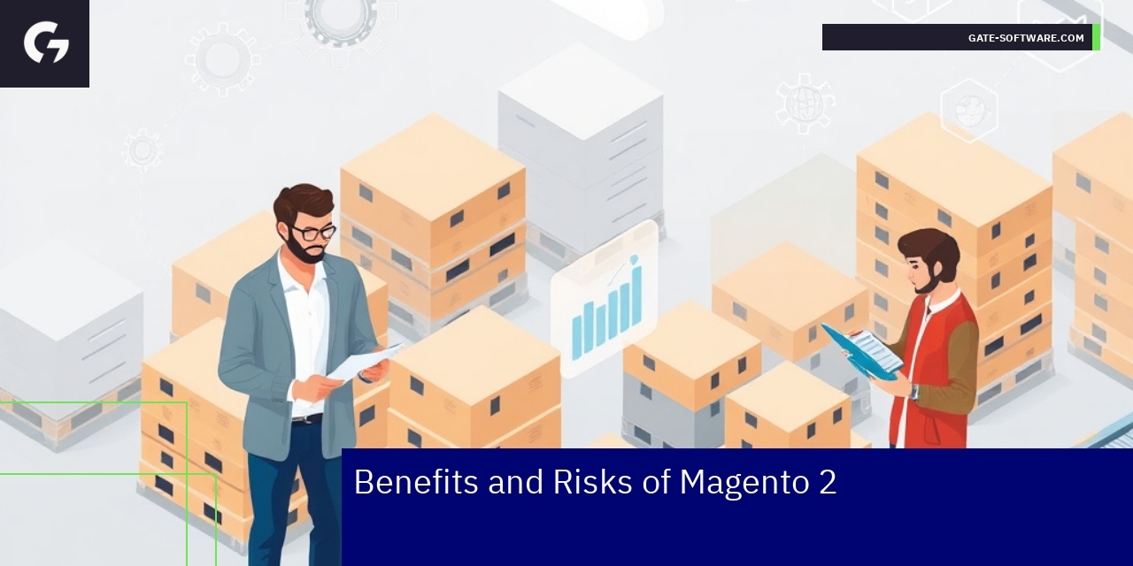 Graphical overview of Magento 2 efficiency and risks in B2B
