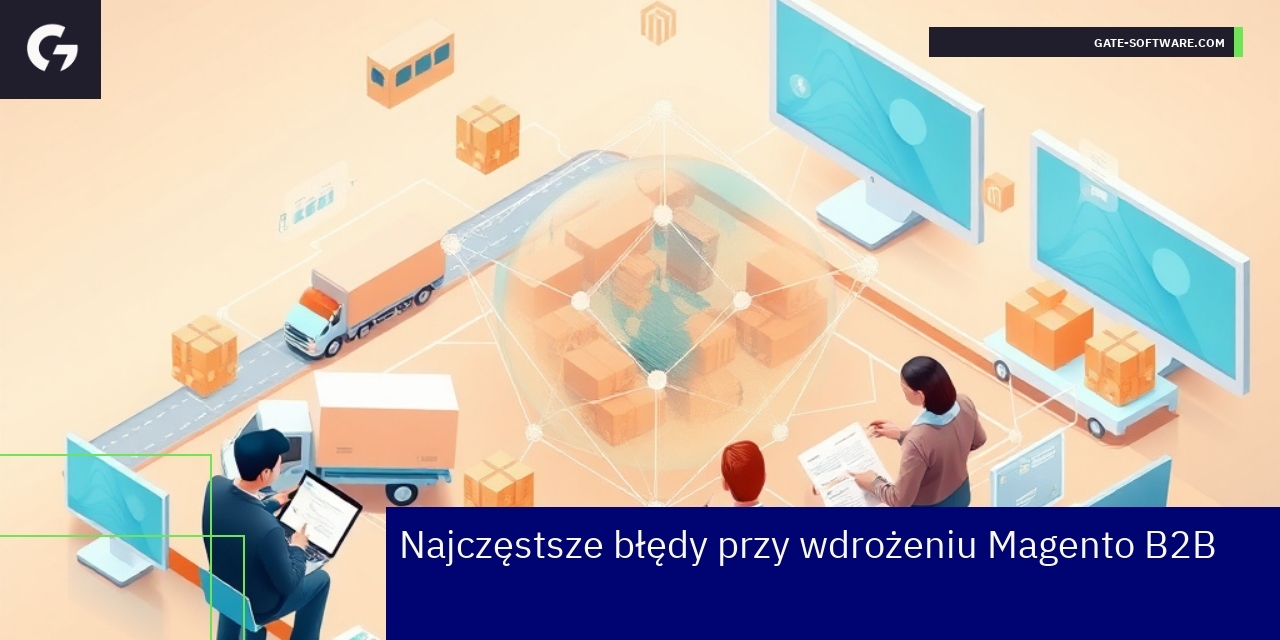 Grafika przedstawiająca błędy we wdrożeniu Magento B2B