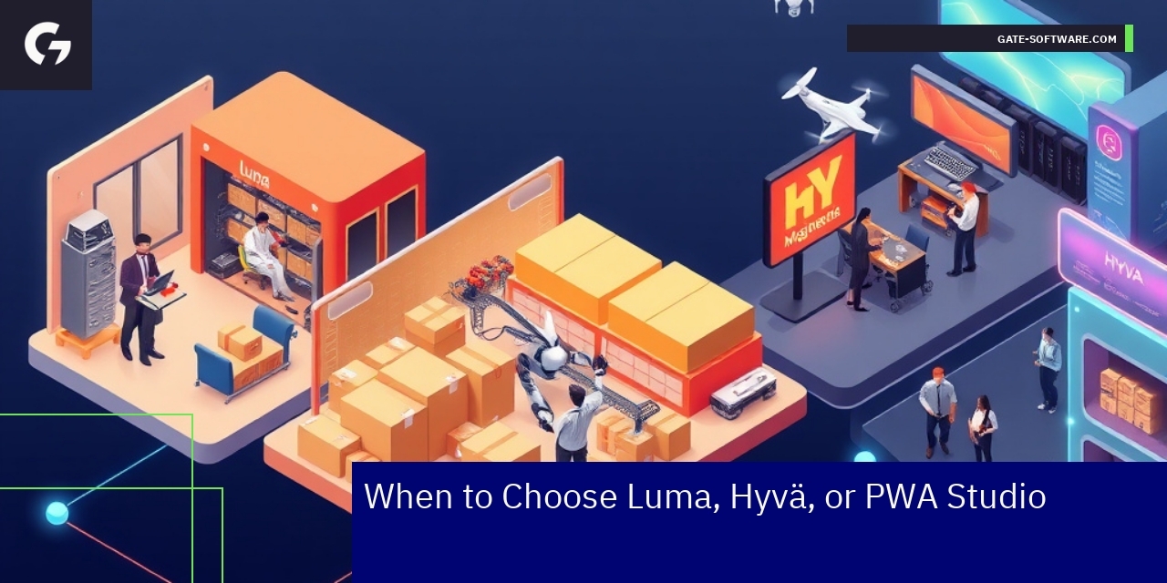 Comparison of Magento Luma Hyvä and PWA Studio frontends