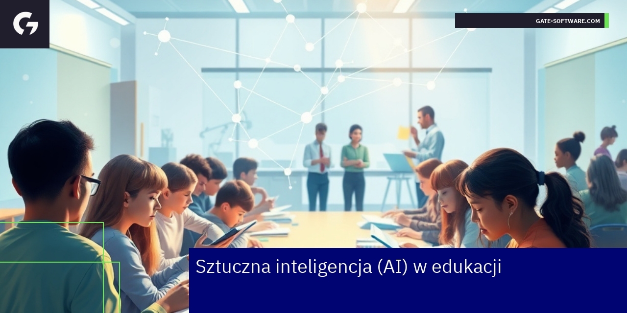 Grafika przedstawiająca AI wspierającą proces edukacyjny