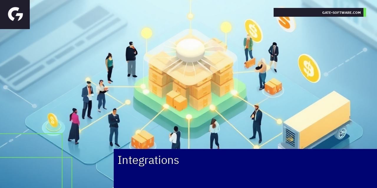 Optimizing Magento Integrations and Costs Icons representing integration, logistics, and cost management