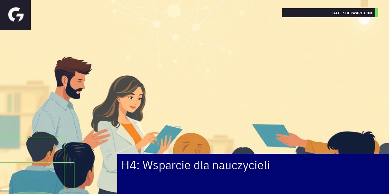 Nauczyciel korzystający z narzędzi AI podczas lekcji