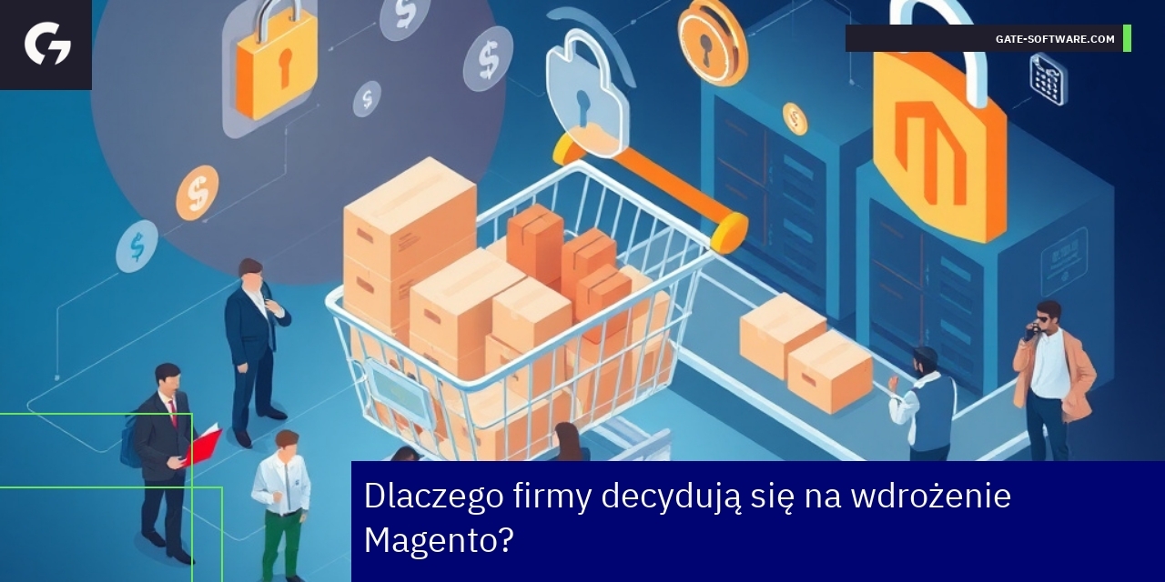 Ilustracja platformy Magento i jej zastosowań
