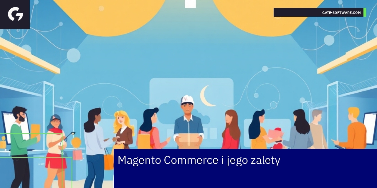 Zalety Magento Commerce dla sklepów online Ekran z interfejsem Magento Commerce i motywami sklepu