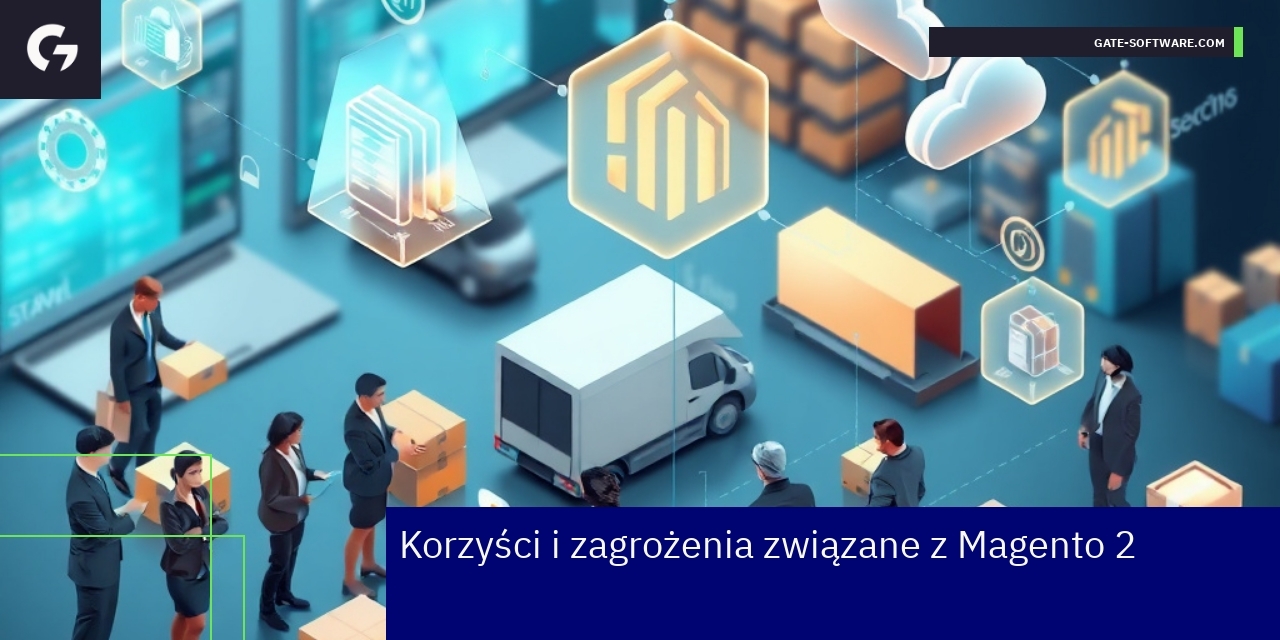 Korzyści i wyzwania Magento 2 w e-commerce B2B Schemat korzyści i zagrożeń platformy Magento 2