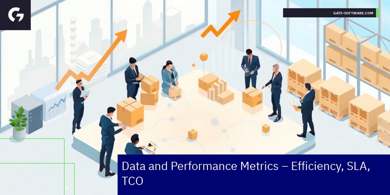 Charts showing project delivery and cost reduction metrics