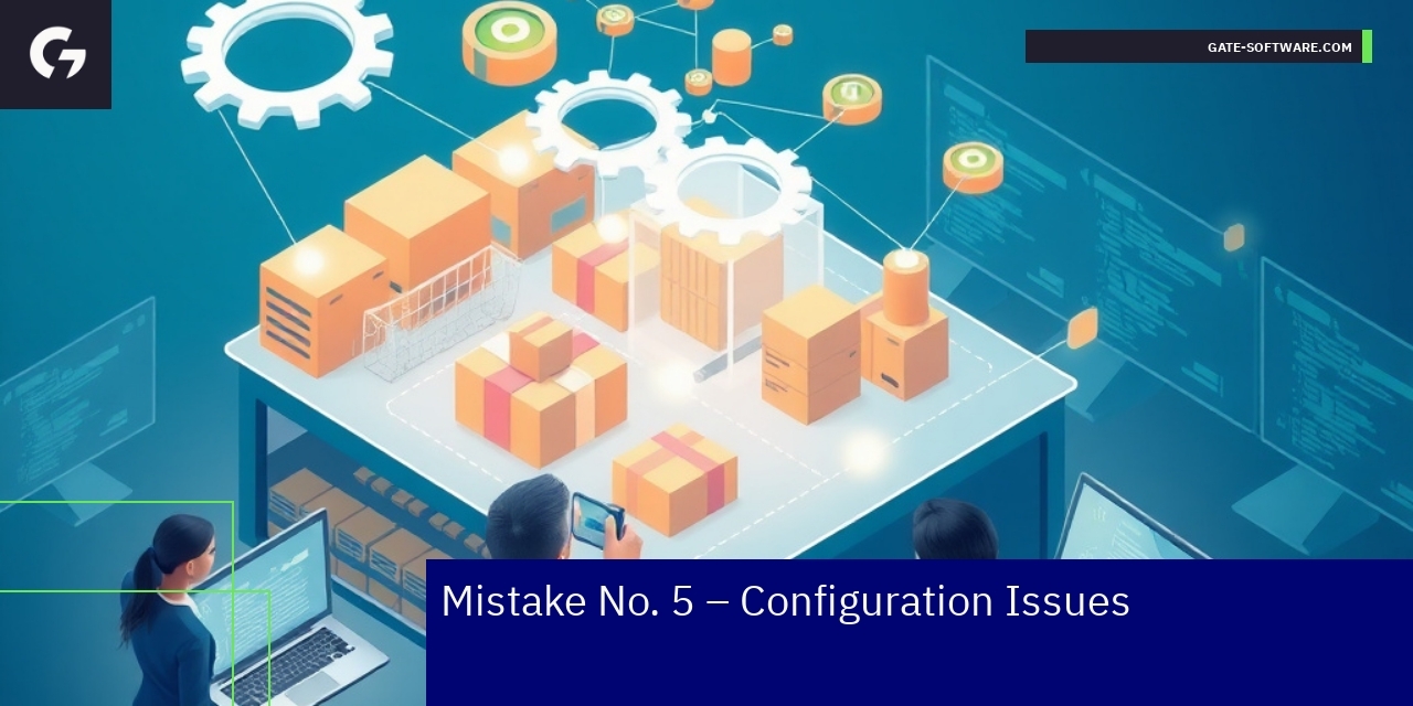 Magento platform with configuration warning icons