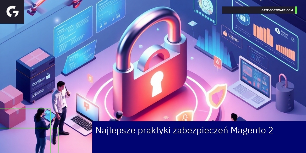 Najlepsze praktyki zabezpieczeń Magento 2 e-commerce Bezpieczeństwo Magento 2 ikonki użytkowników i aktualizacji