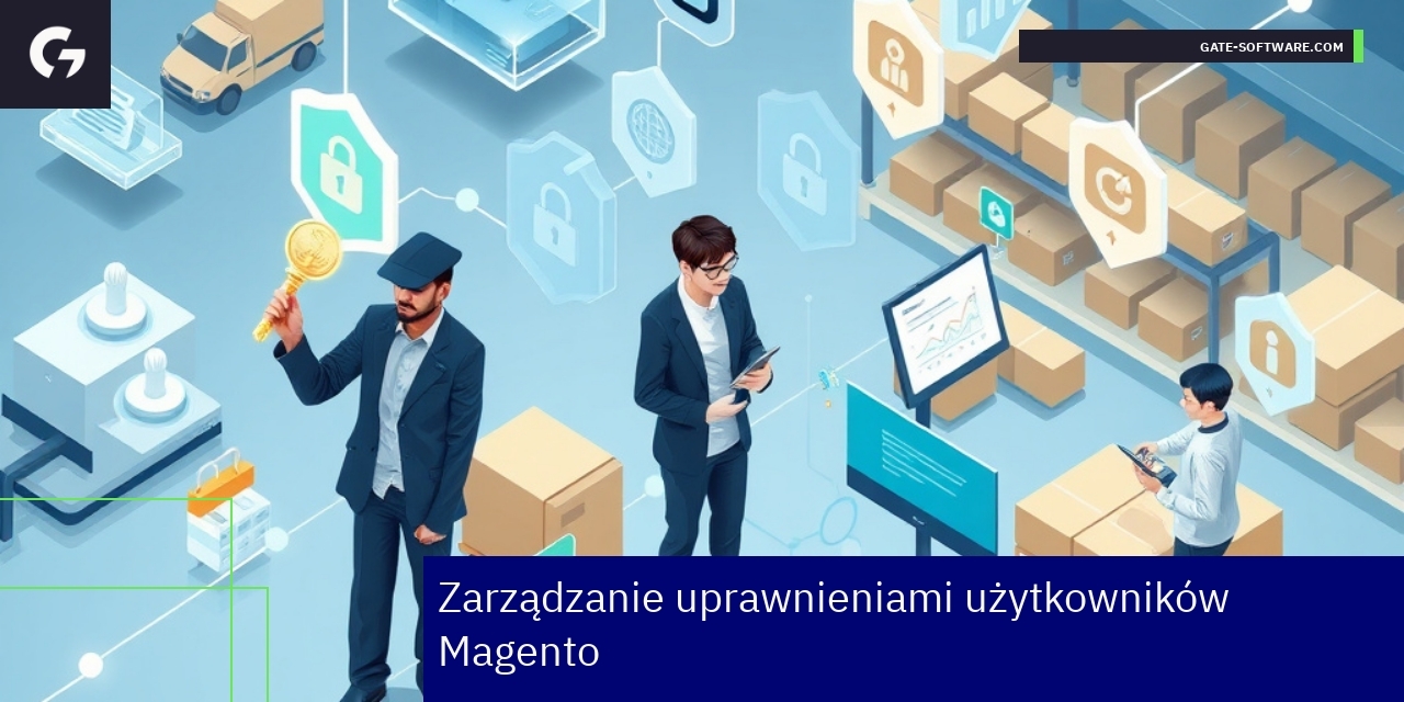 schemat zarządzania uprawnieniami w Magento e-commerce