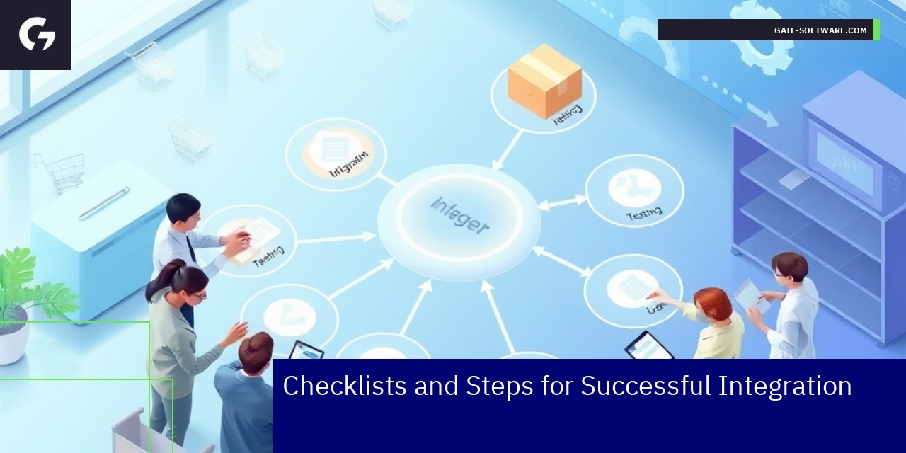 Workflow diagram showing ERP and Magento integration steps