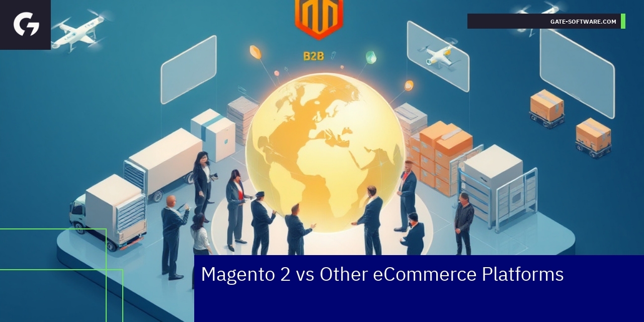 Diagram comparing Magento 2 with other eCommerce platforms