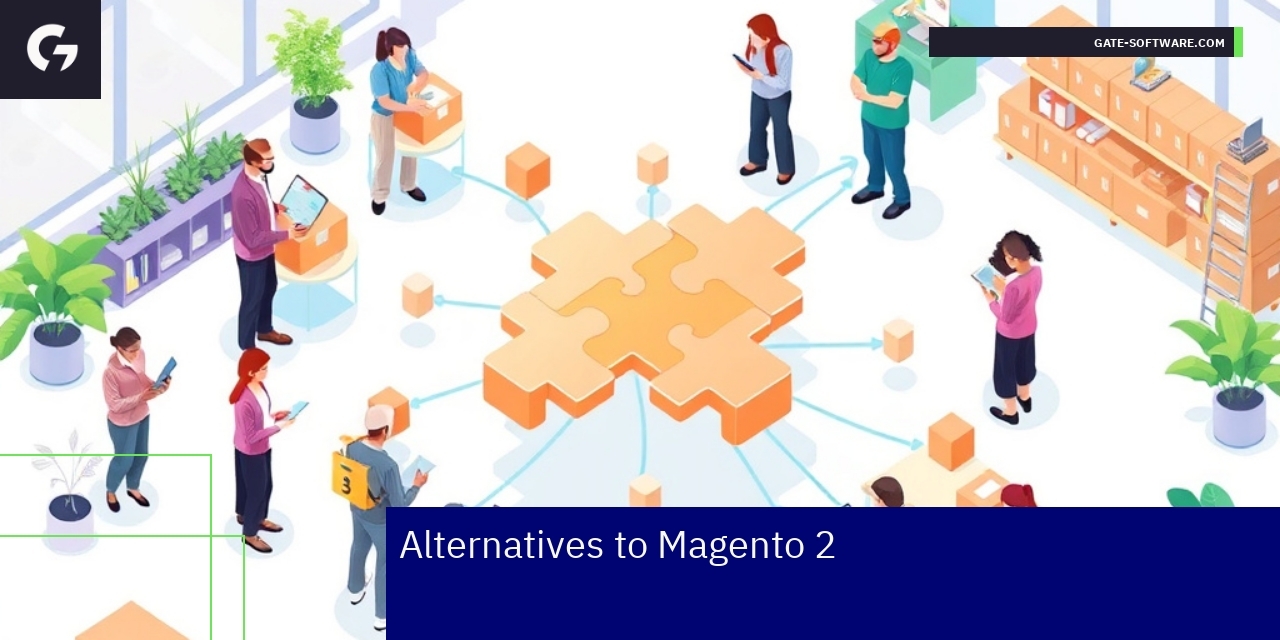 Logos of WooCommerce Shopify PrestaShop Magento 2