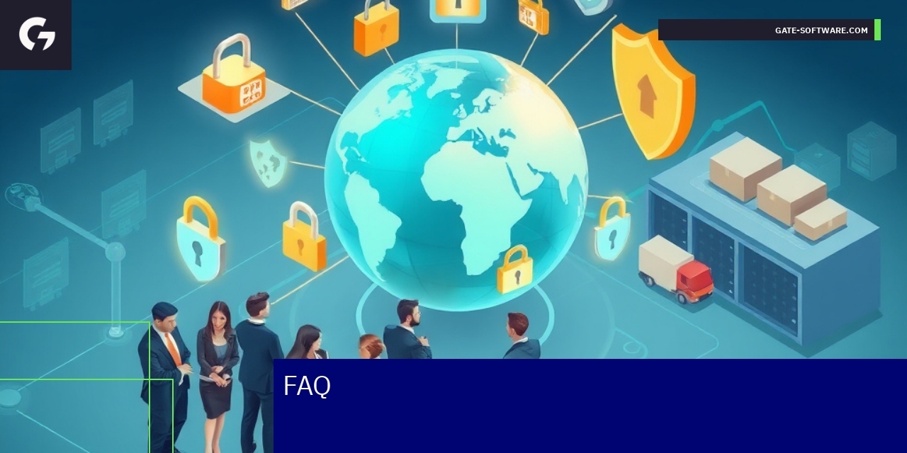 Icons representing cybersecurity and Magento platform