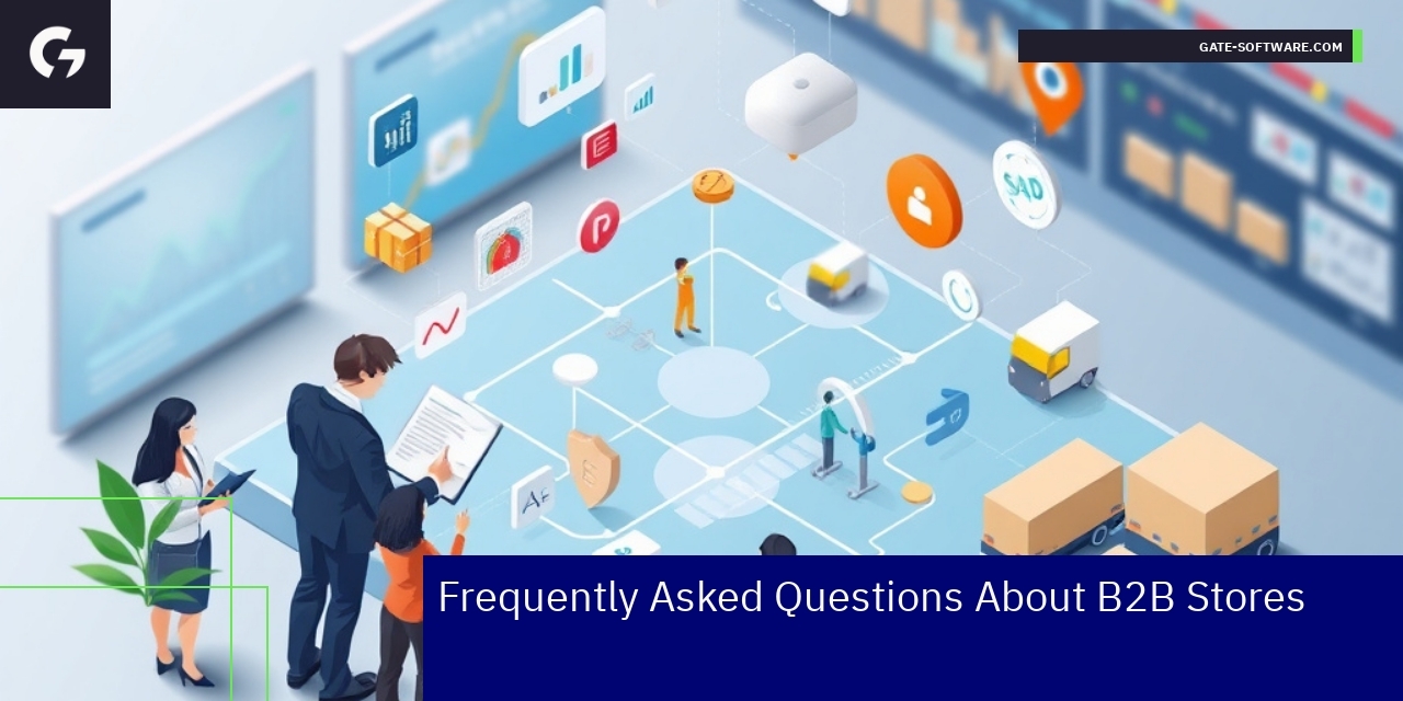 Key Aspects of B2B Ecommerce Platforms Business professionals analyzing ecommerce platform data