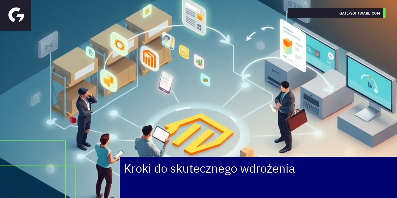 Schemat wdrożenia sklepu Magento B2B z integracją ERP