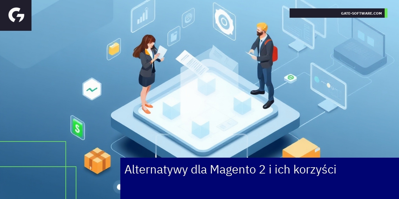 Schemat przedstawiający zalety platform e-commerce