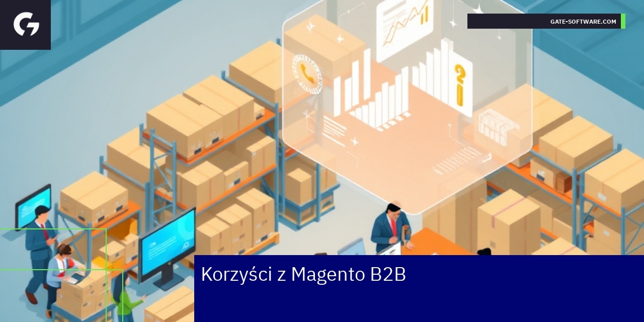 Korzyści z wdrożenia Magento B2B dla firm Schemat korzyści i funkcji platformy Magento B2B