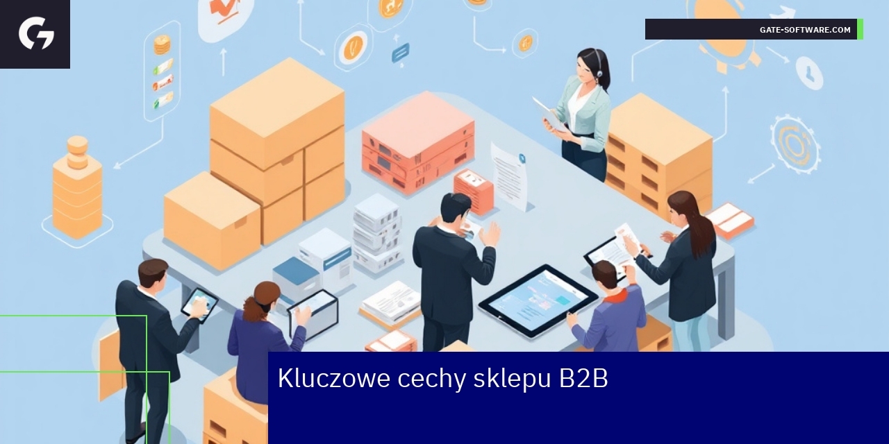 Kluczowe cechy sklepu B2B w e-commerce Schemat funkcji i zalet sklepu B2B