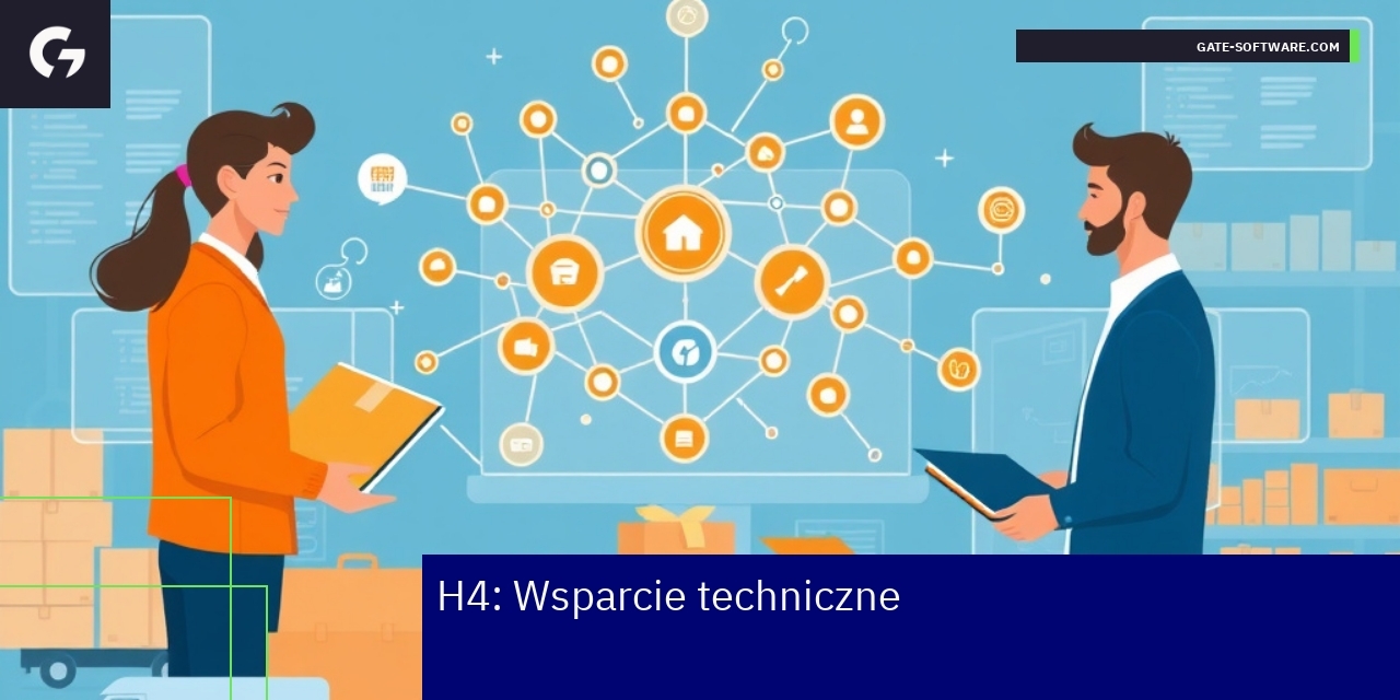 Specjaliści wsparcia technicznego pracują nad systemem
