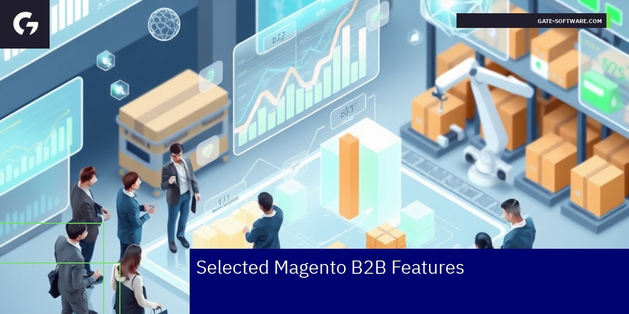 Magento B2B Sales Automation Benefits and Features Graph illustrating Magento B2B sales automation advantages