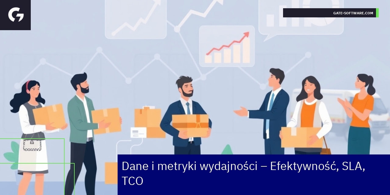 Wykresy i dane dotyczące wydajności projektów B2B