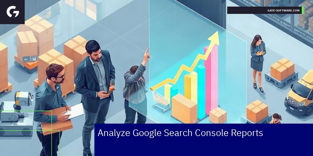 Dashboard showing search console metrics and data