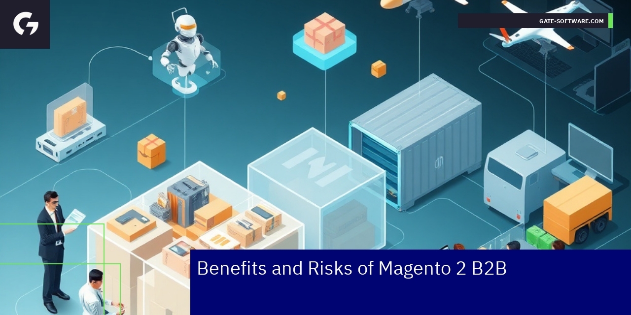 Graph showing Magento 2 B2B features and risks