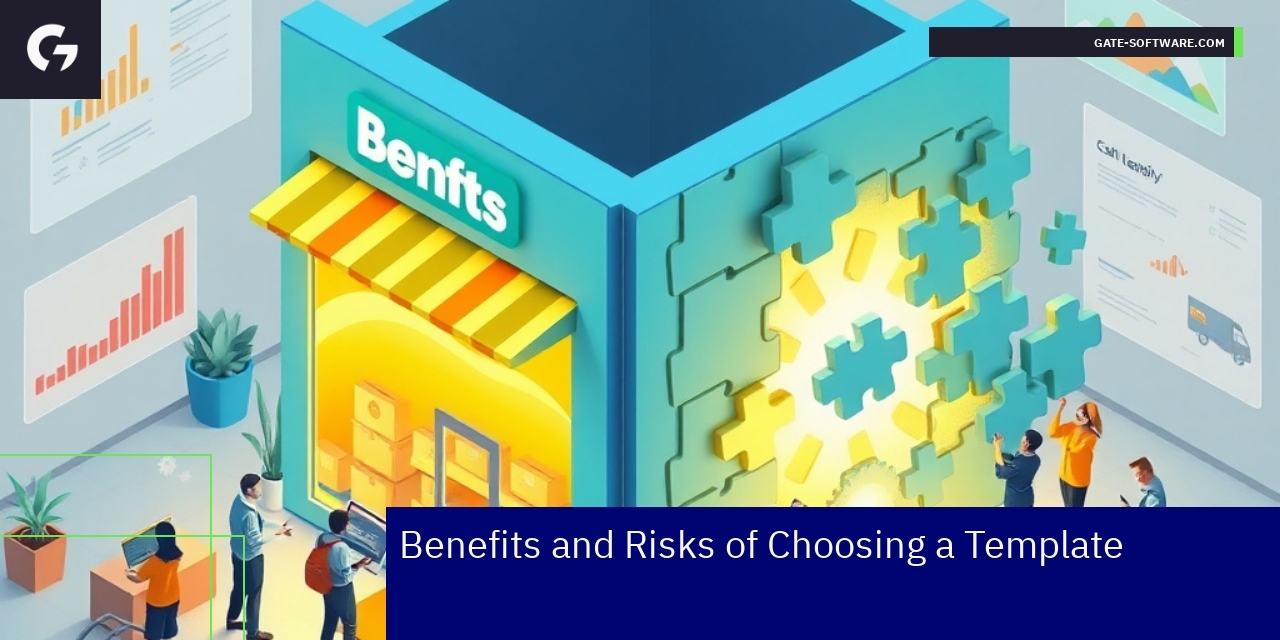 Diagram showing benefits and risks of Hyva templates