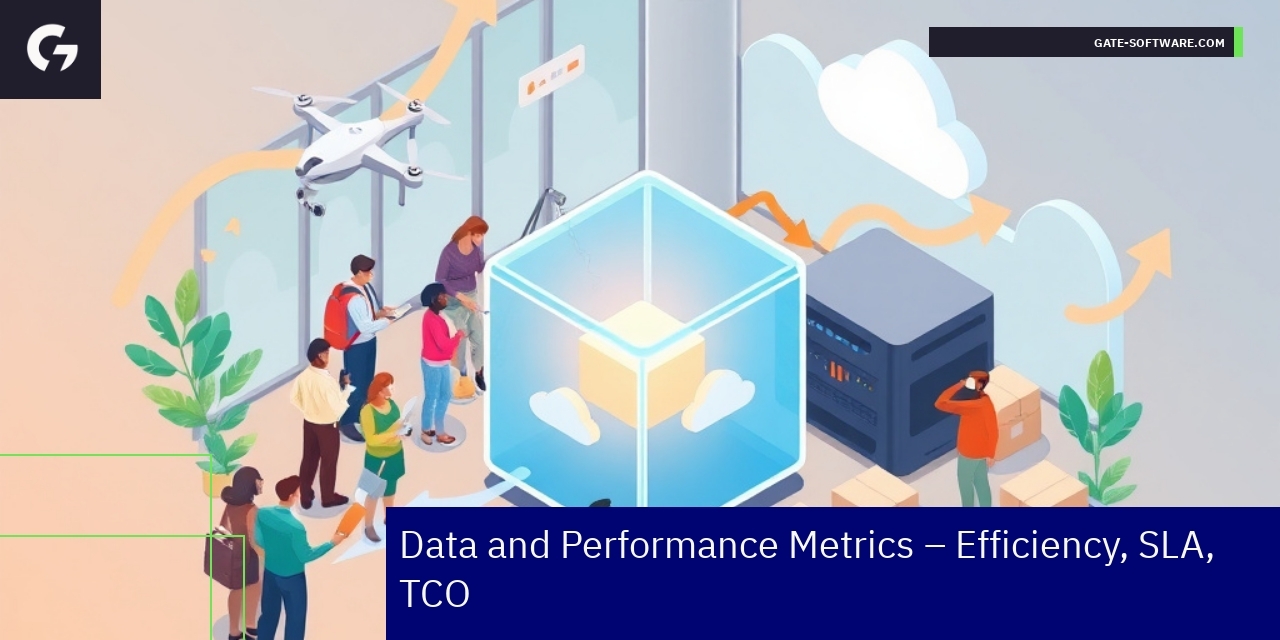 Gate-Software UiR Project Performance Metrics Graph showing project metrics and efficiency data