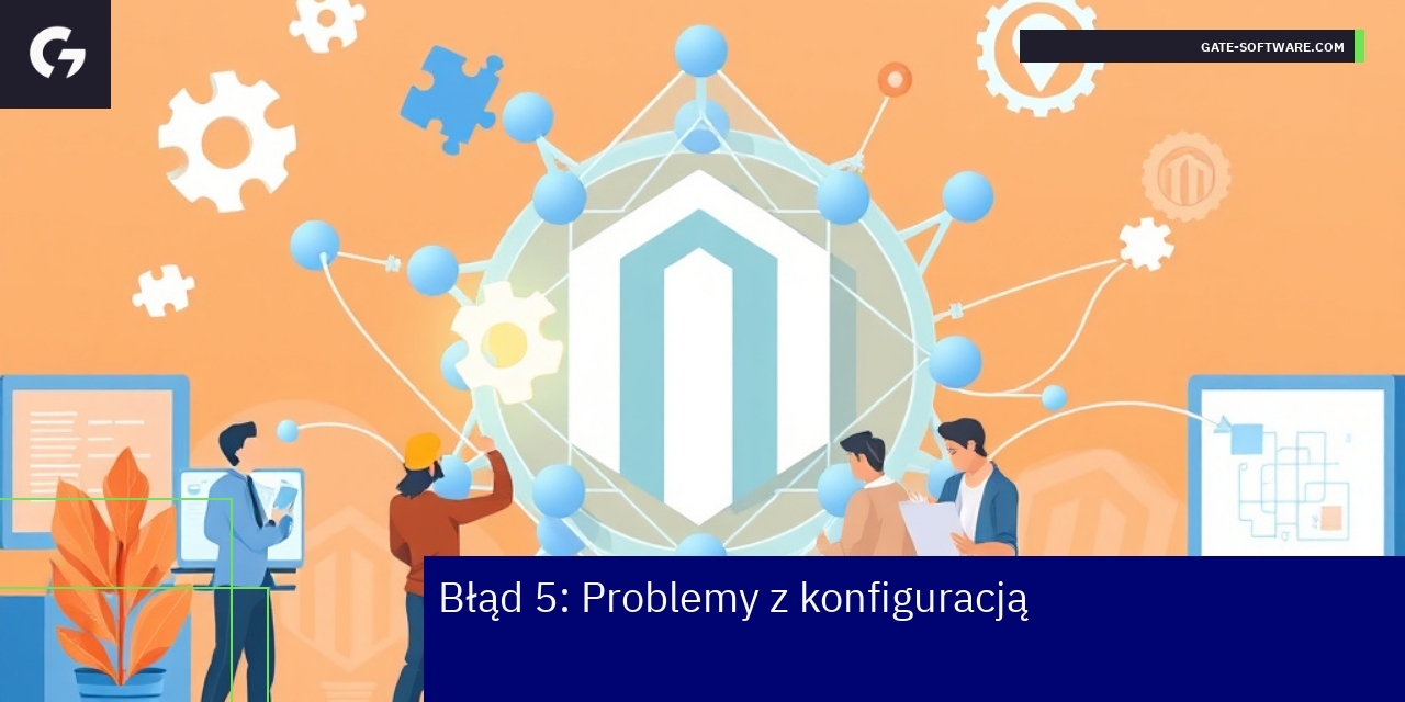 Diagram przedstawiający problemy z konfiguracją Magento