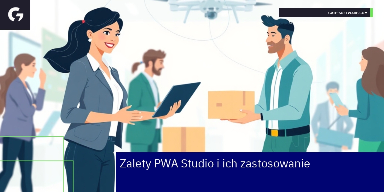 ilustracja technologii PWA Studio i Hyva w e-commerce