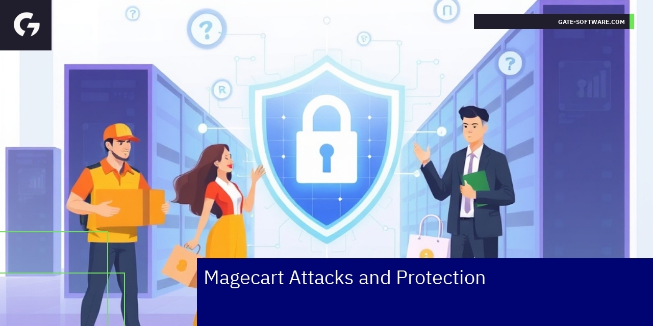 Cybersecurity shield with digital security icons