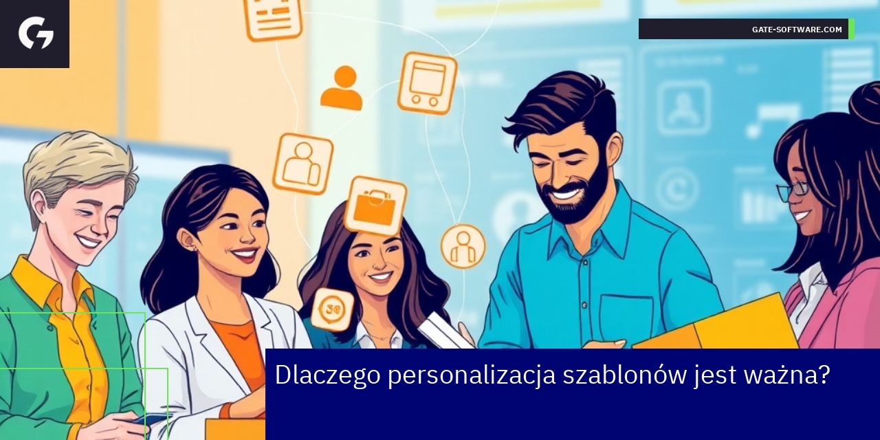 Grafika ilustrująca personalizację szablonów