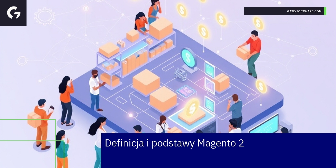 Schemat ilustrujący funkcje i zalety Magento 2