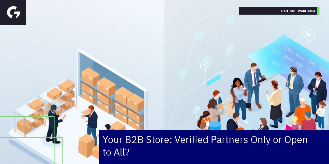 Diagram comparing verified and open B2B platforms
