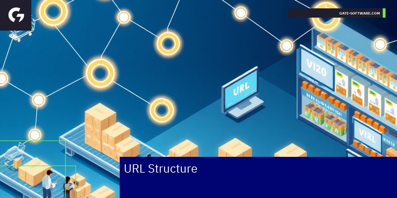 SEO Optimized URL Structure Benefits Diagram showing clean and user-friendly URLs