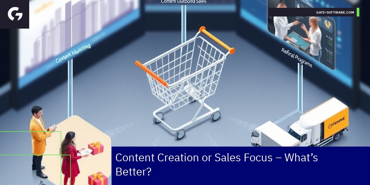 Graph showing balance between content and sales efforts